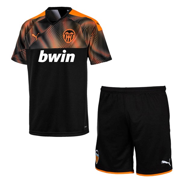 Camiseta Valencia 2ª Niños 2019/20 Naranja Negro